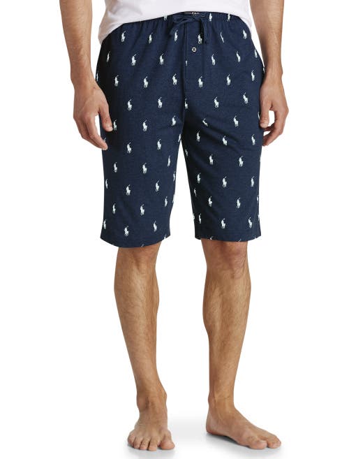 Polo Ralph Lauren Allover Pony Pajama Short In Blue