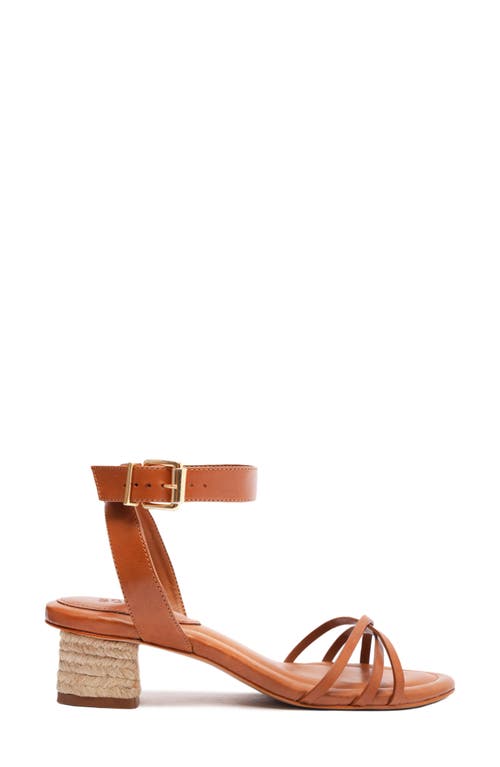 Schutz Alexandra Leather Ankle-strap Sandals In Miele