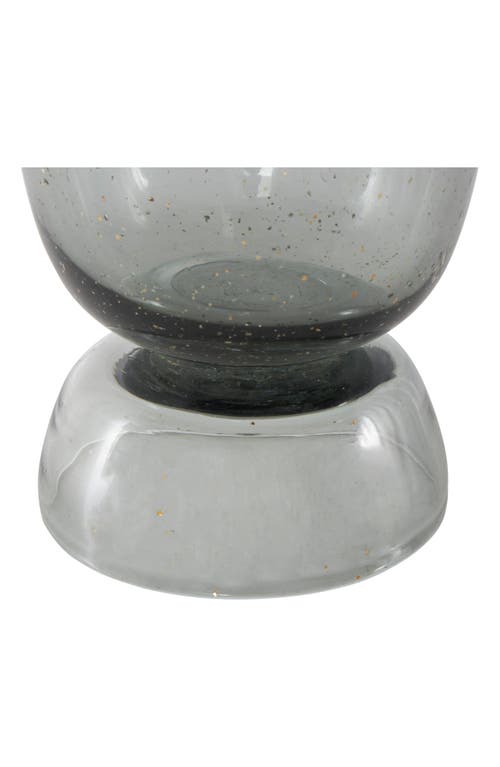 Vivian Lune Home Fluted Glass Vase In Black