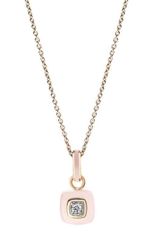 The Brilliant Diamond Pendant Necklace in Kitten Pink