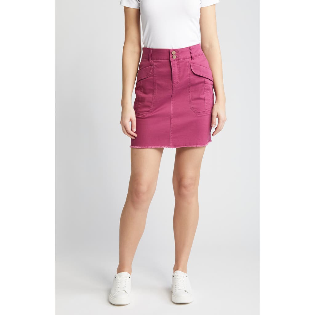 Wit & Wisdom 'ab'solution Patch Pocket Stretch Twill Skirt In Raspberry Radiance