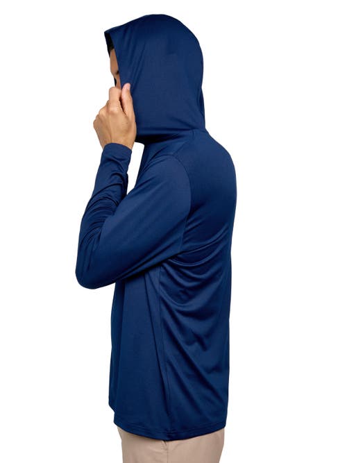 Construct Con.struct Melange Lightweight Performance Hoodie In Navy/blue