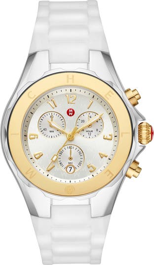 MICHELE Women s White Tahitan Jelly Bean Watch 40 MM Nordstromrack