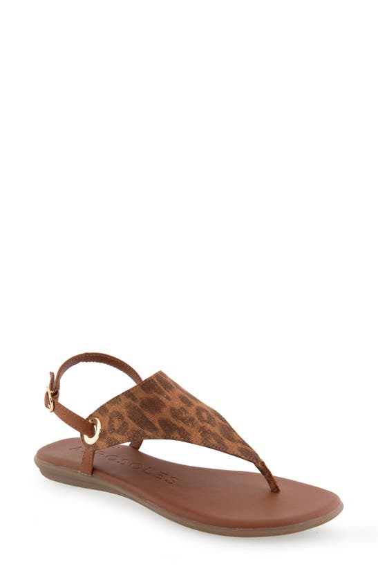 Aerosoles Conclusion Slingback Sandal In Leopard Metallic Faux Suede