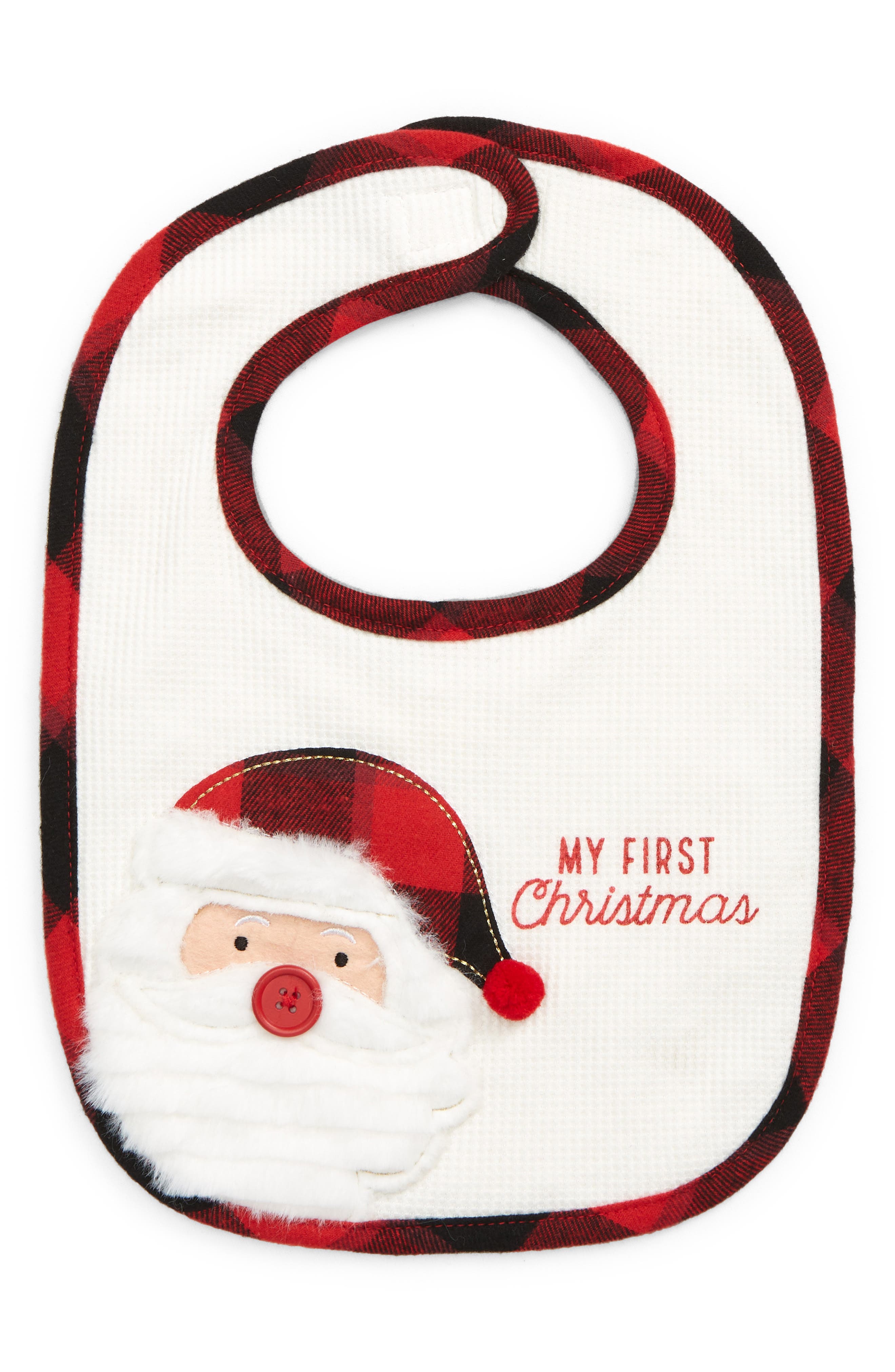 Mud Pie My First Christmas Cotton Blend Bib in Multi 