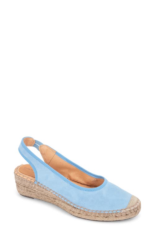Valencia Slingback Wedge Espadrille in French Blue