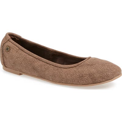 Minnetonka Anna Ballerina Flat, Brown