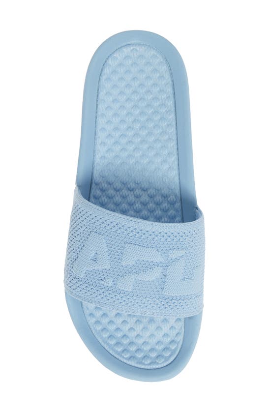 Shop Apl Athletic Propulsion Labs Big Logo Techloom Knit Sport Slide In Ice Blue