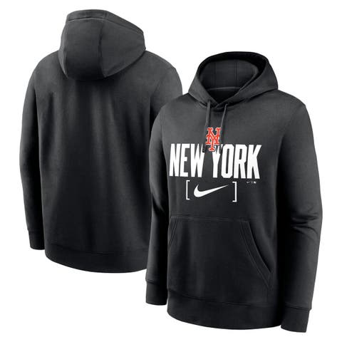 Men's Nike Black New York Mets Club Slack Pullover Hoodie