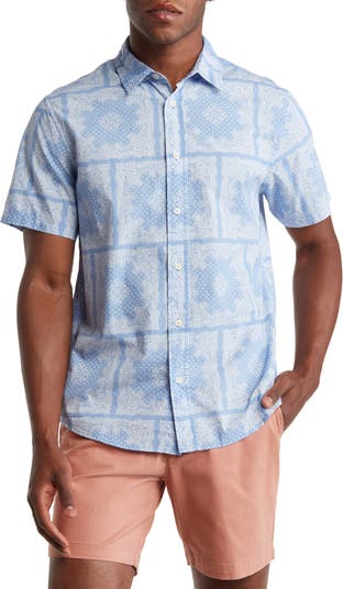Tommy Jeans short sleeve bandana print shirt comfort fit in blue