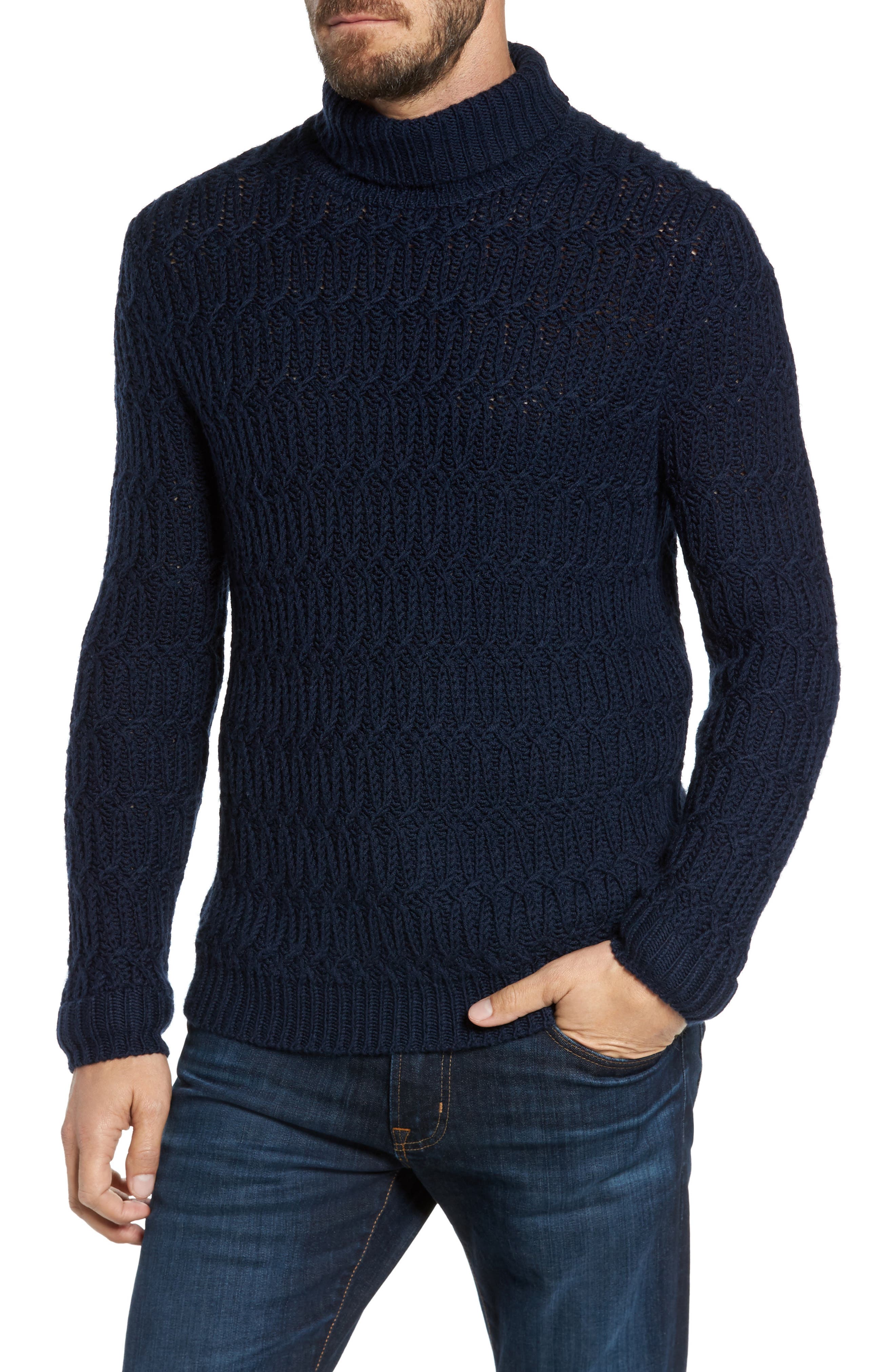 men's chunky turtleneck sweater