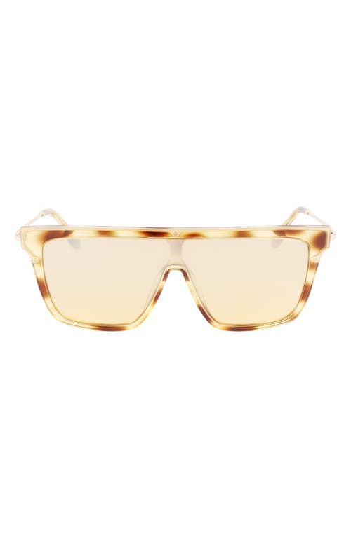 Victoria Beckham 53mm Shield Sunglasses in Blonde Havana at Nordstrom