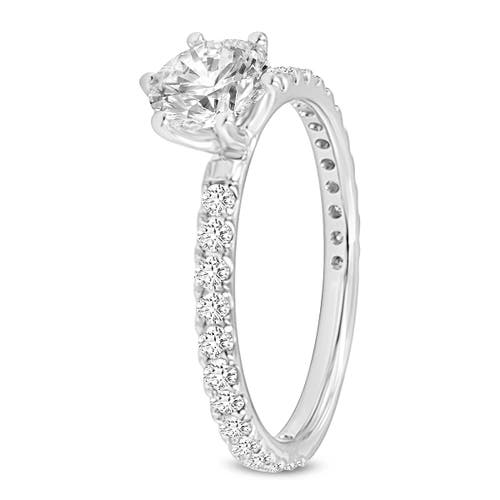 Asany Love Grown Collection 14k White Gold Round Cut Lab Grown Diamond Solitaire Engagement Ring In 14k White Gold