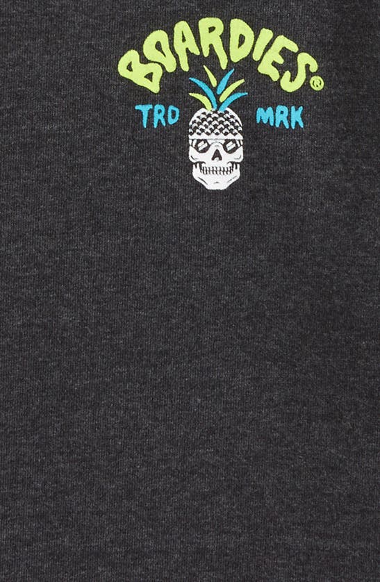 Boardies Kids' No Pain No Gain Organic Cotton Blend Graphic T-shirt In Stonewash Grey