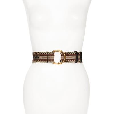 Stella Mccartney Logo Jacquard Webbing Belt, Fawn