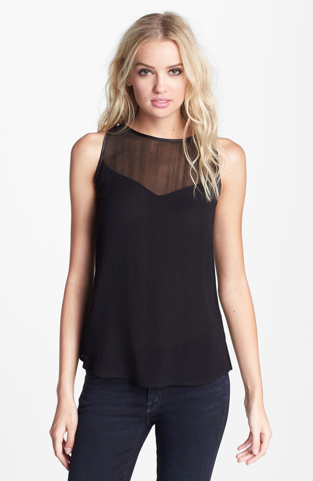 Ella Moss 'Stella' Sheer Yoke Tank Nordstrom