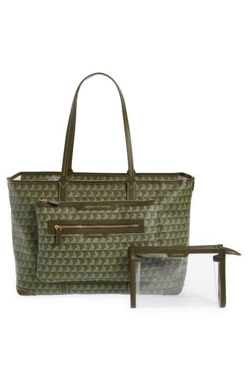 Shop Anya Hindmarch I Am A Plastic Bag Recycled Coated Canvas Tote In Fern/olive