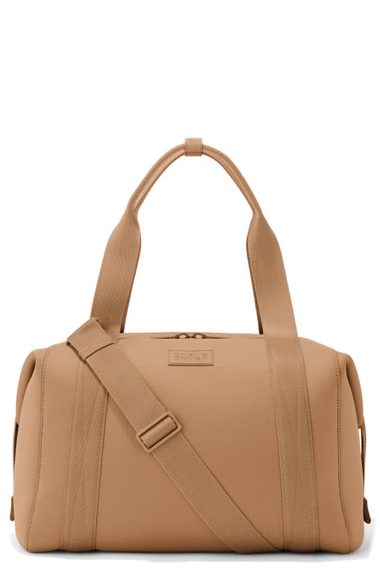 Dagne Dover Medium Landon Neoprene Carryall Duffle Bag In Camel