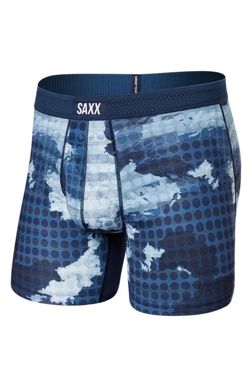 SAXX DropTemp Cooling Mesh Relaxed Fit Boxer Briefs in Cloud Drop Camo- Navy at Nordstrom, Size Small