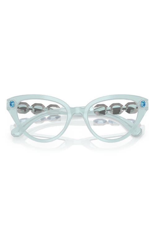 Swarovski 53mm Cat Eye Optical Glasses In Blue White