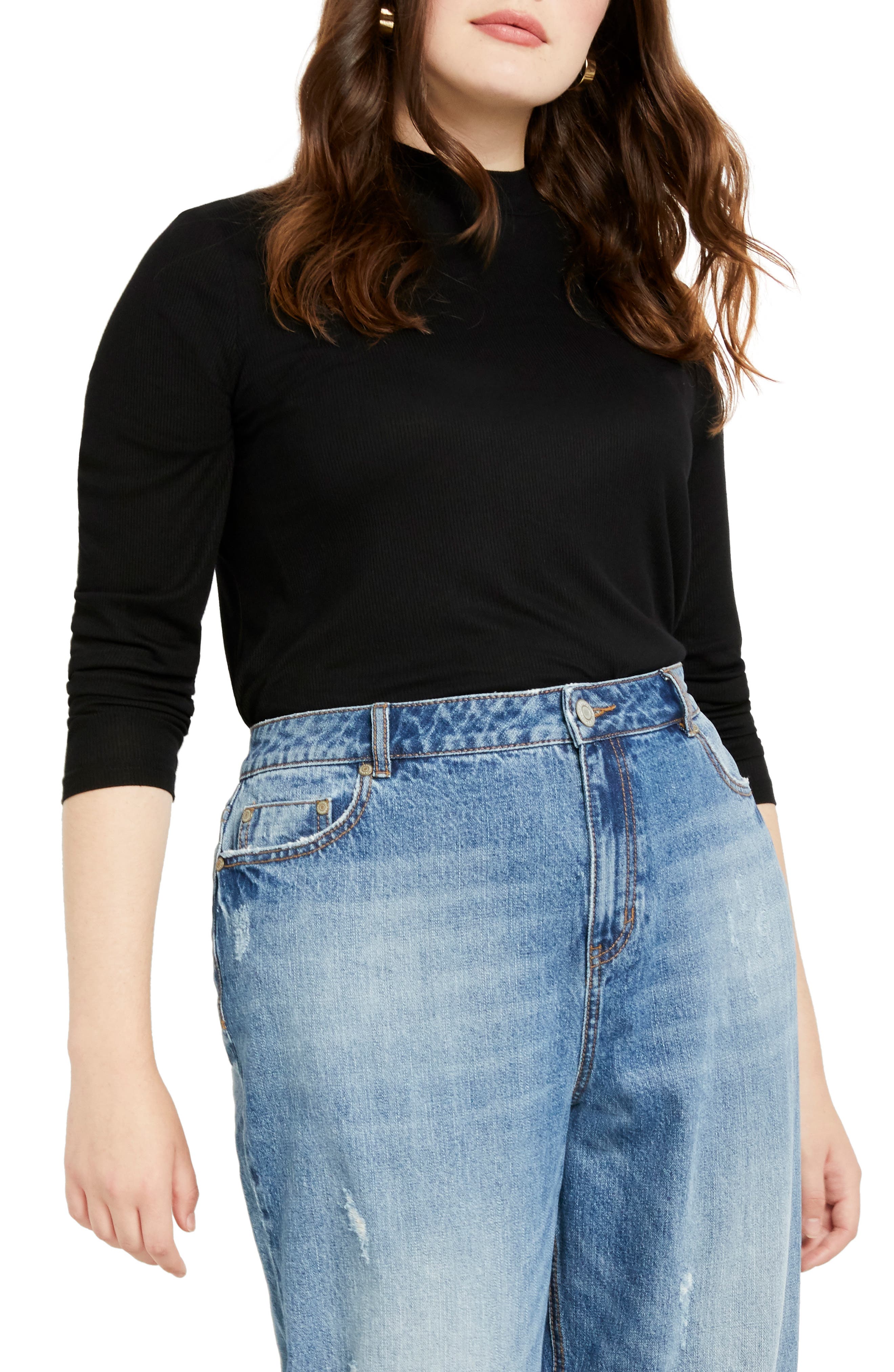 plus size mock turtleneck