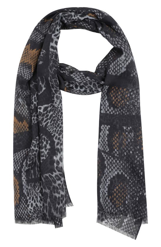Allsaints Snakes Oblong Woven Scarf In Grey Multi ModeSens