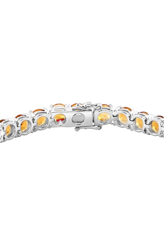 Effy Sterling Silver Citrine Tennis Bracelet In Silver
