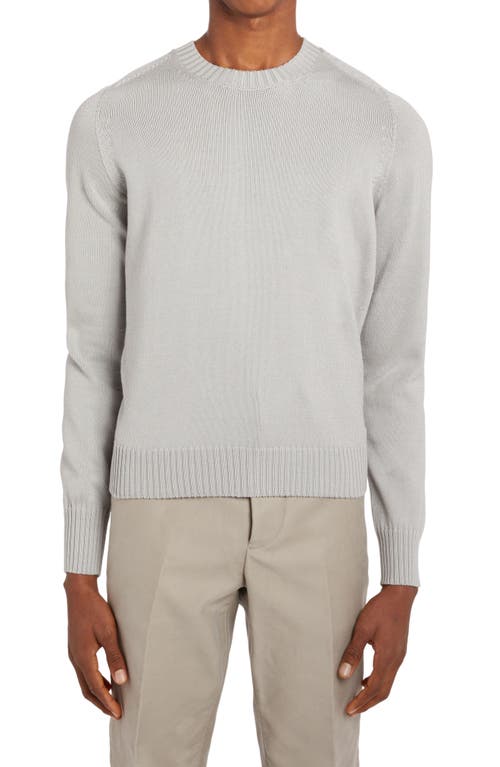 TOM FORD Cotton & Silk Crewneck Sweater in Oyster