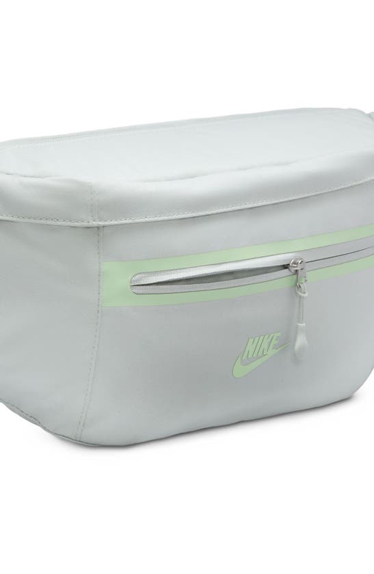 Shop Nike Elemental Belt Bag In Light Silver/ Vapor Green
