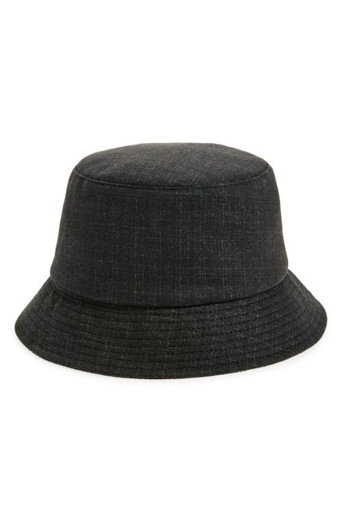 Robert Barakett Micro Check Bucket Hat In Black