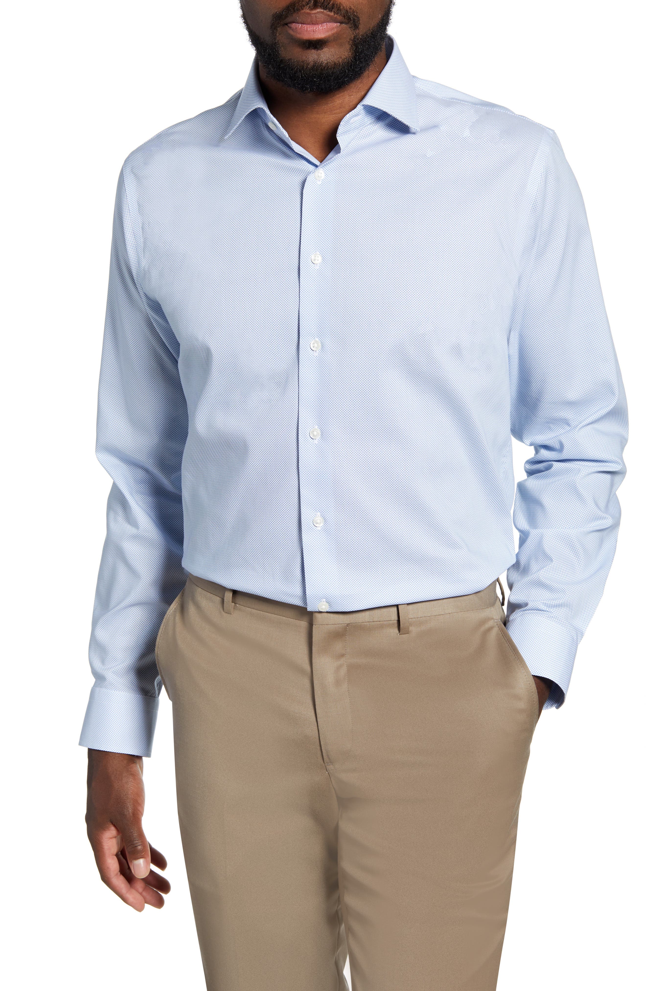Nordstrom Men's Shop Trim Fit NonIron Dot Dress Shirt Nordstrom