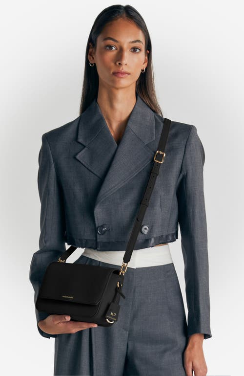 Maison De Sabre Maison De Sabré Medium Leather Flap Bag In Black Caviar