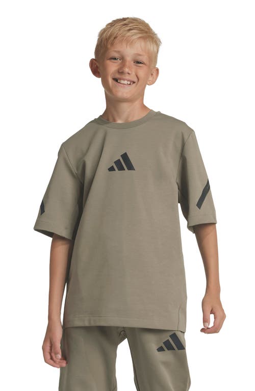 Shop Adidas Originals Adidas Kids' Z.n.e. Graphic T-shirt In Clay/black