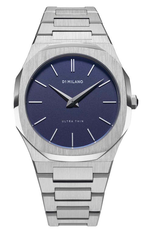D1 Milano Blue Ocean Ultra Thin Bracelet 38mm Stainless Steel Quartz Watch In Blue