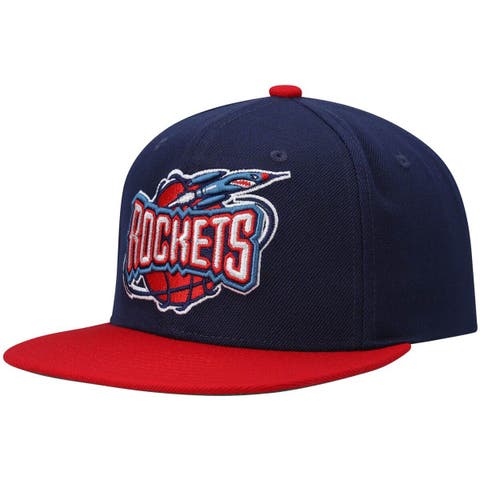 Men's Mitchell & Ness Heathered Gray Houston Rockets Hardwood Classics  Redline Snapback Hat