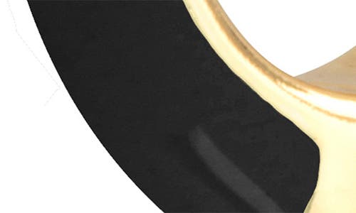 Es Jewelry Enamel Huggie Hoop Earrings In Black Enamel