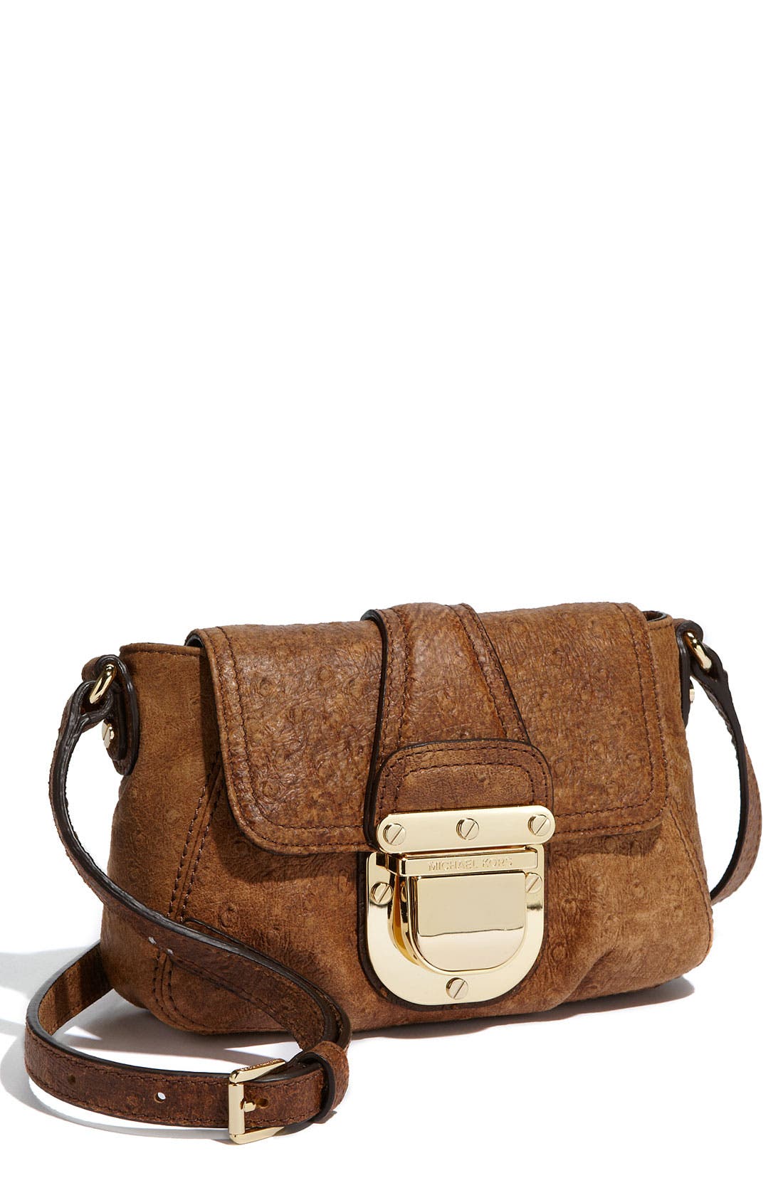 MICHAEL Michael Kors 'Charlton' Ostrich Embossed Crossbody Bag Nordstrom