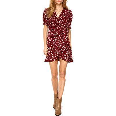 Heartloom Cheri Wrap Dress, Burgundy