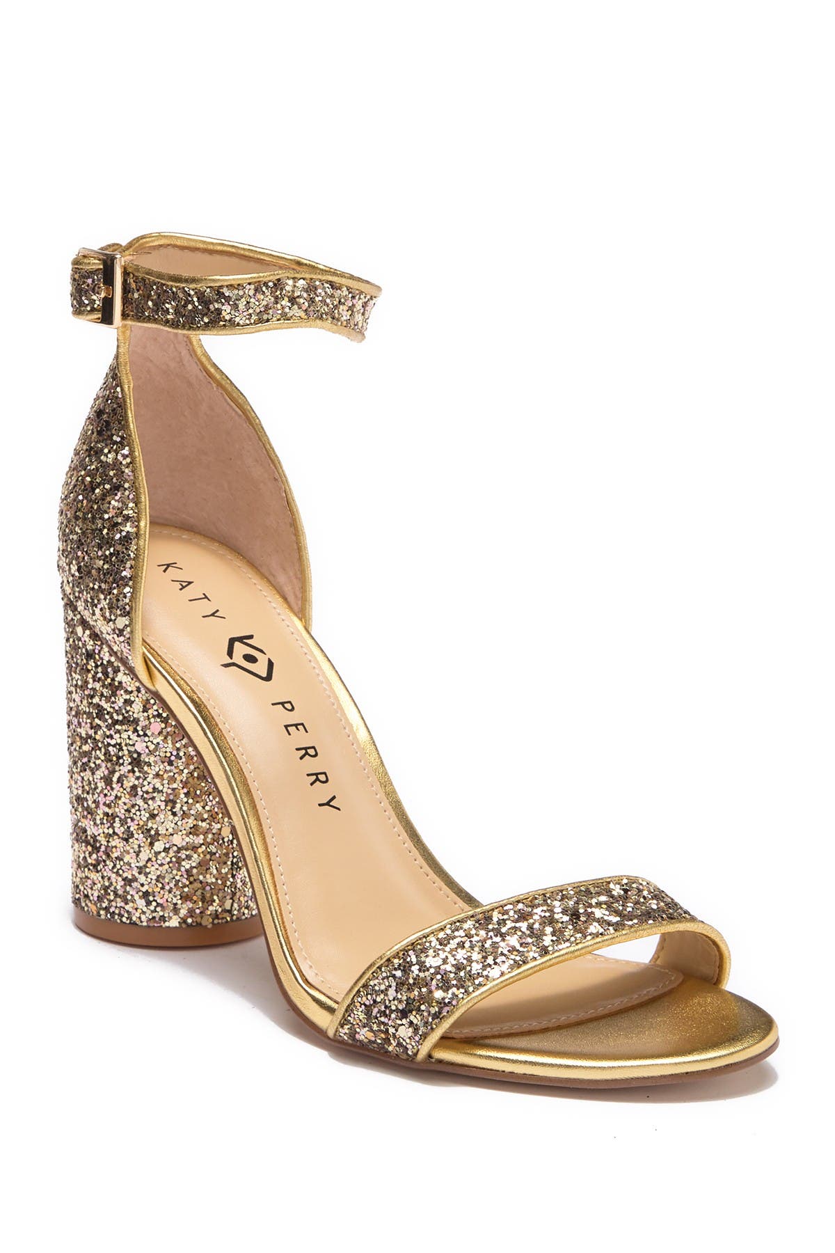 glitter block heels