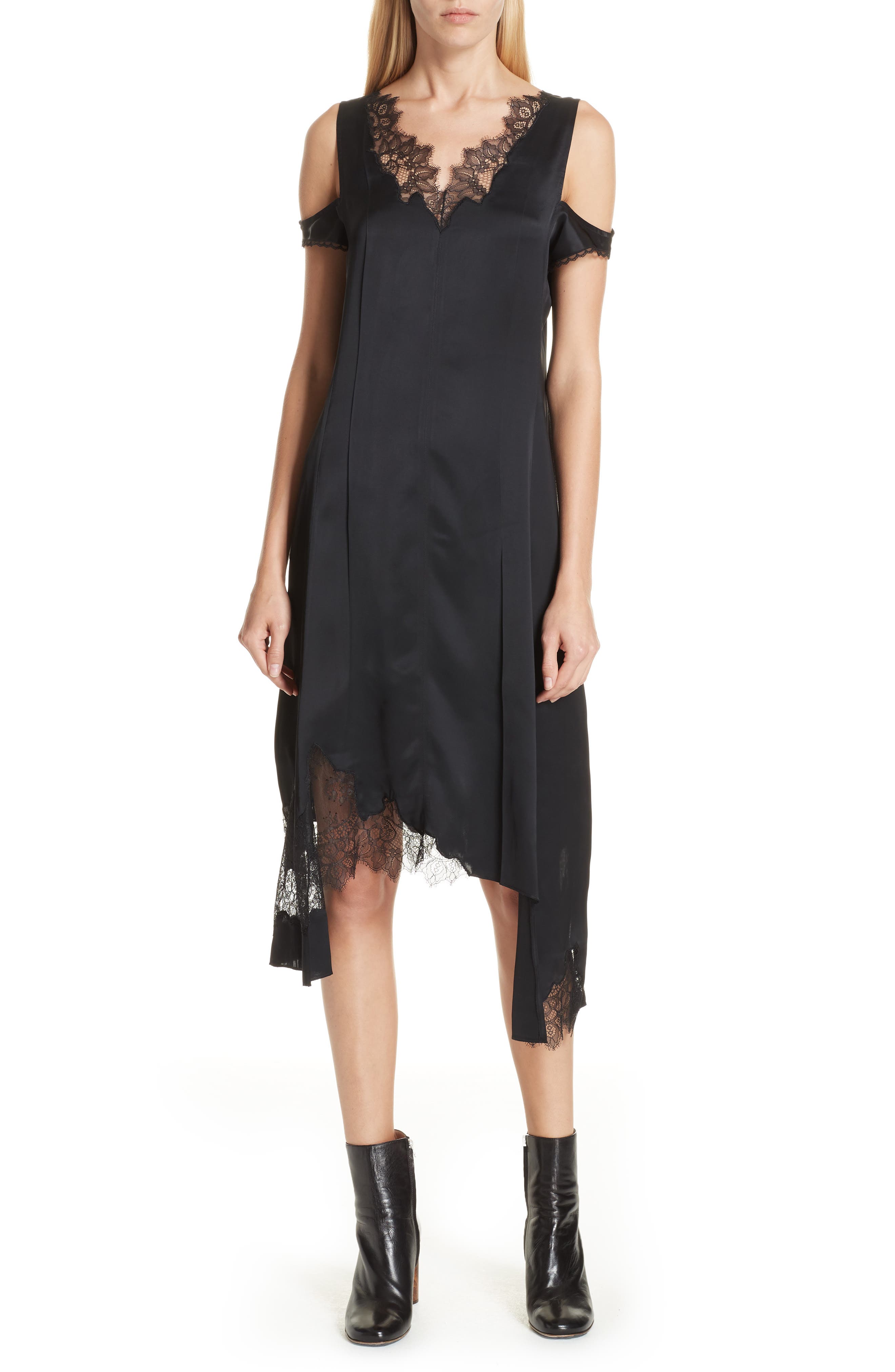 helmut lang lace slip dress