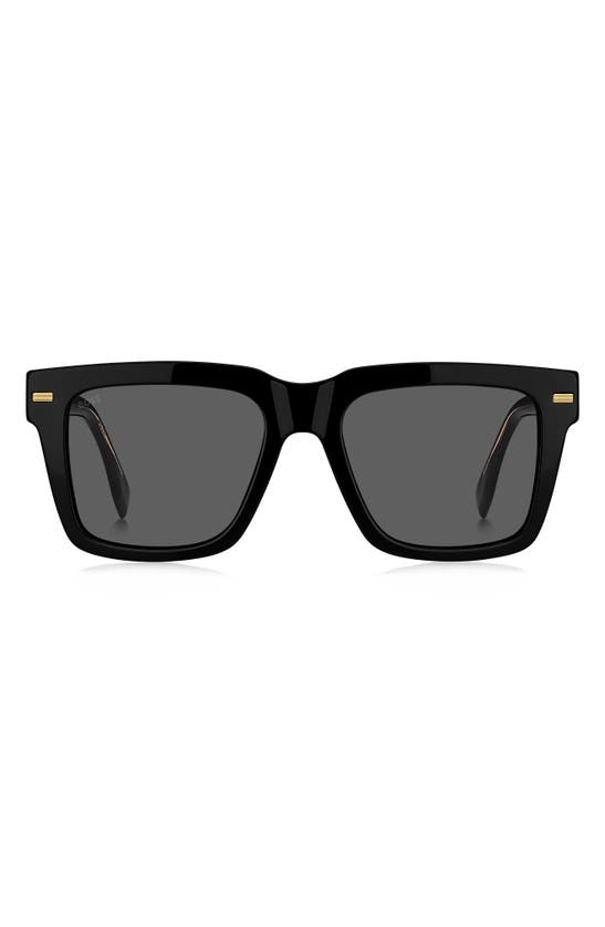 Shop Hugo Boss Boss 53mm Rectangular Sunglasses In Black