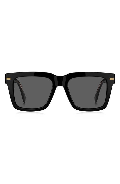 BOSS 53mm Rectangular Sunglasses in Black /Grey