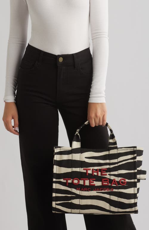 Shop Marc Jacobs The Medium Canvas Tote In Black/white