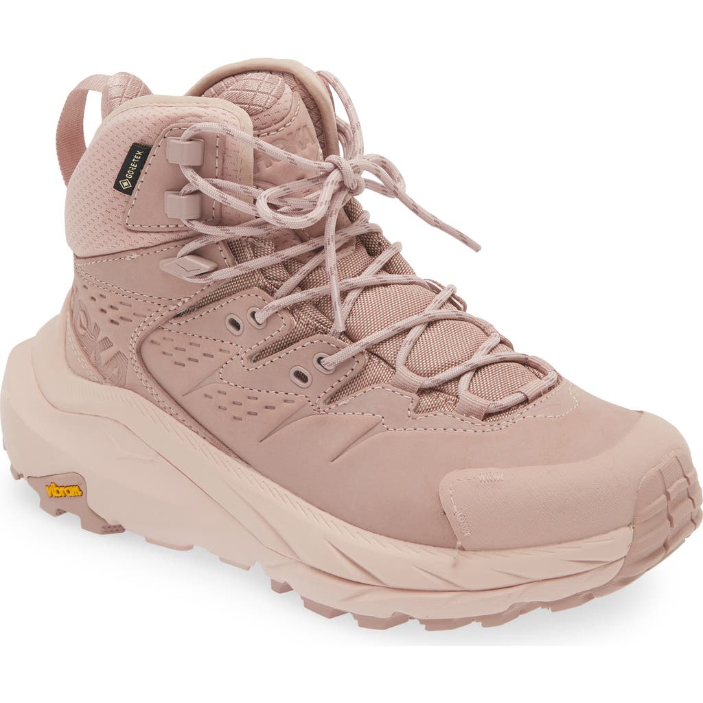 Hoka Kaha 2 Gtx Waterproof Hiking Boot In Pale Mauve/peach Whip