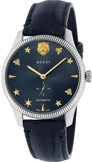 Blue face gucci clearance watch