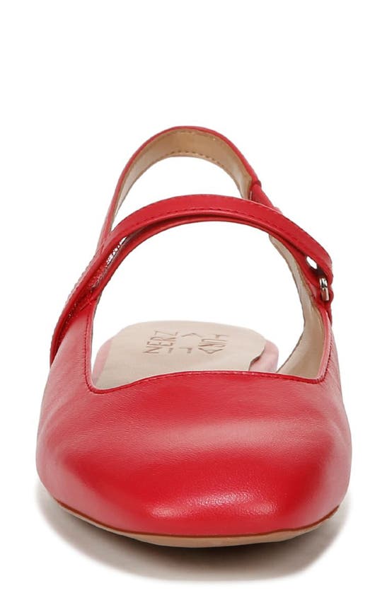 Naturalizer Connie Slingback Mary Jane Flat In Crantini Red Leather