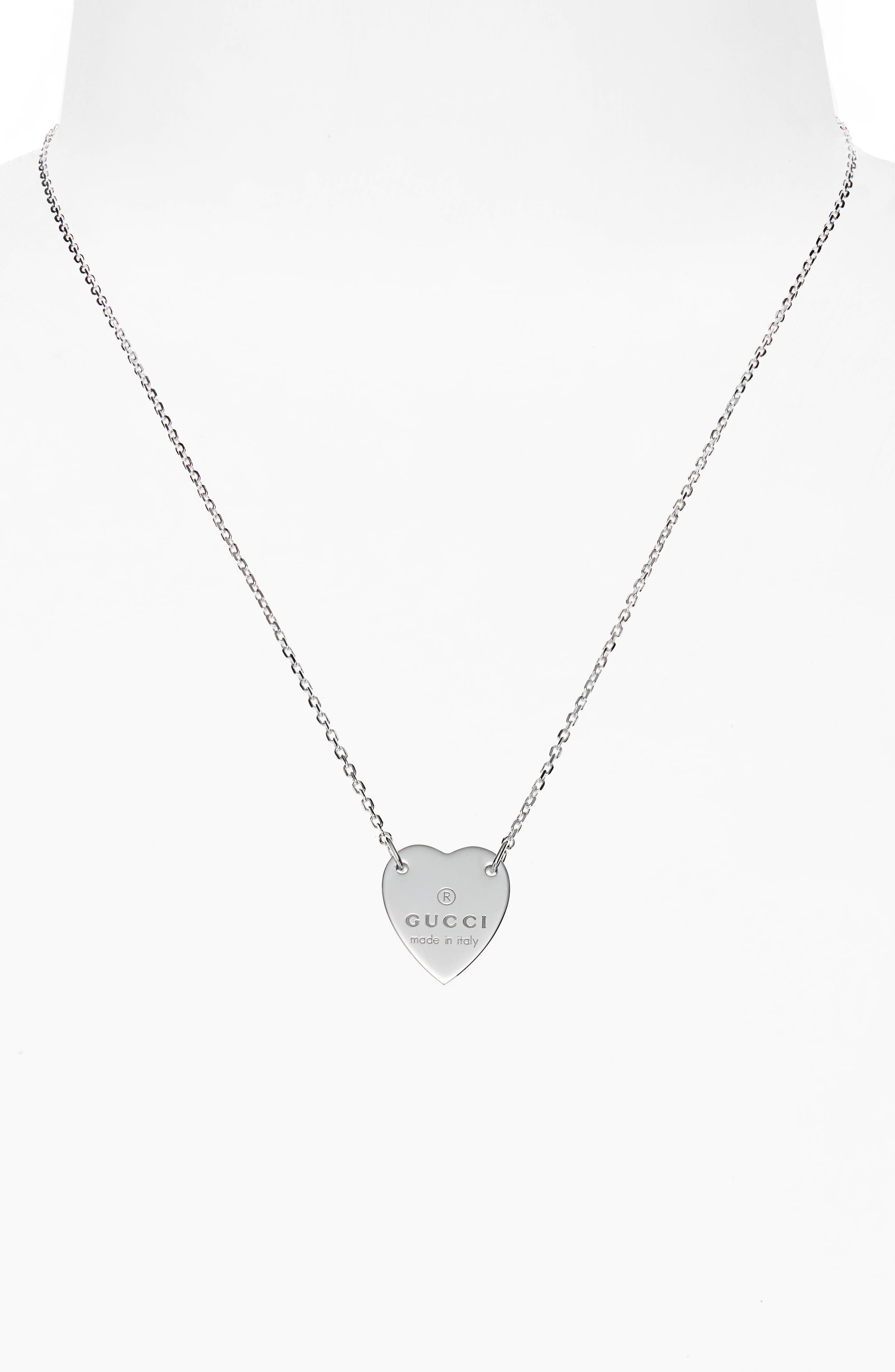 gucci women's heart necklace