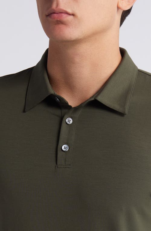 Shop Theory Noran Polo In Dark Olive