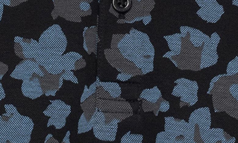 Travismathew By The Wharf Floral Print Polo In Black
