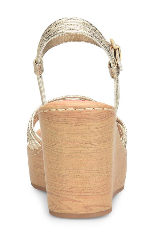 B O C By Børn Catalina Platform Wedge Sandal In Champagne Metalic